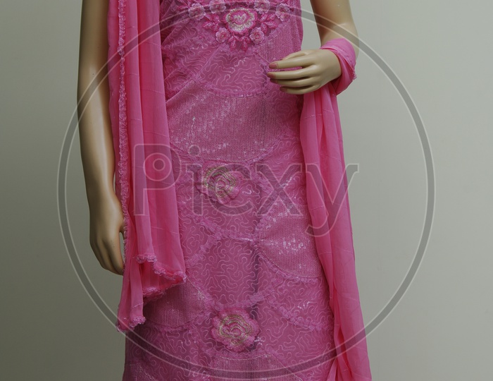 Photograph of Pink chudidhar dress