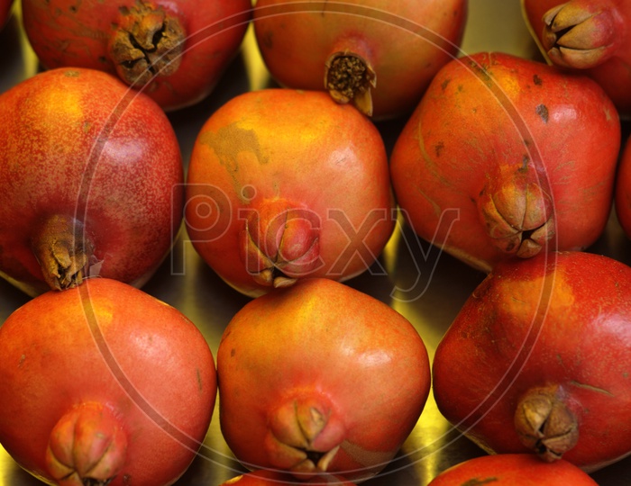 Close up shot of pomegranate fruit