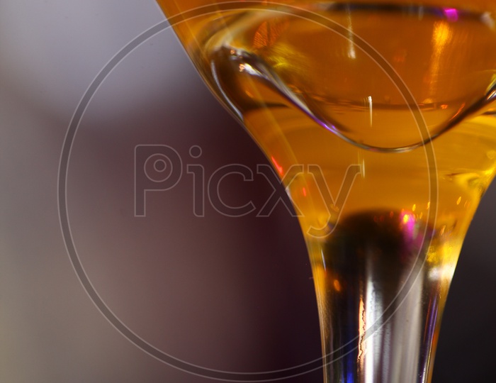 Close up shot of Glass with Cocktail