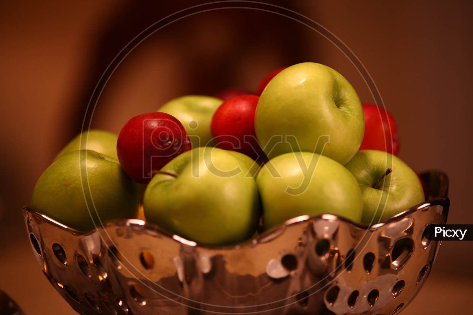 Fruits In a Basket Over Dining Table