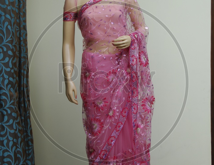 Photograph of Pink colour saree