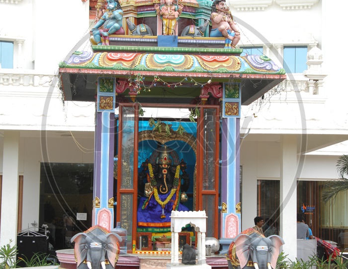 Ganesh Temple near Aware global hospital Building
