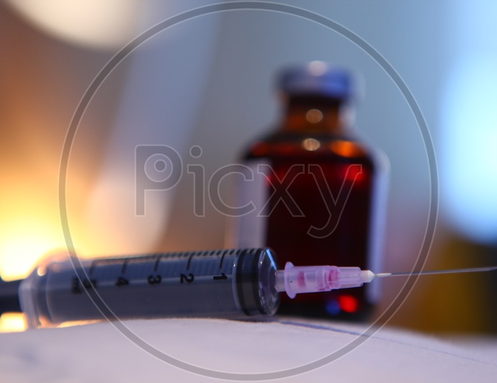 Close up shot of Syringe