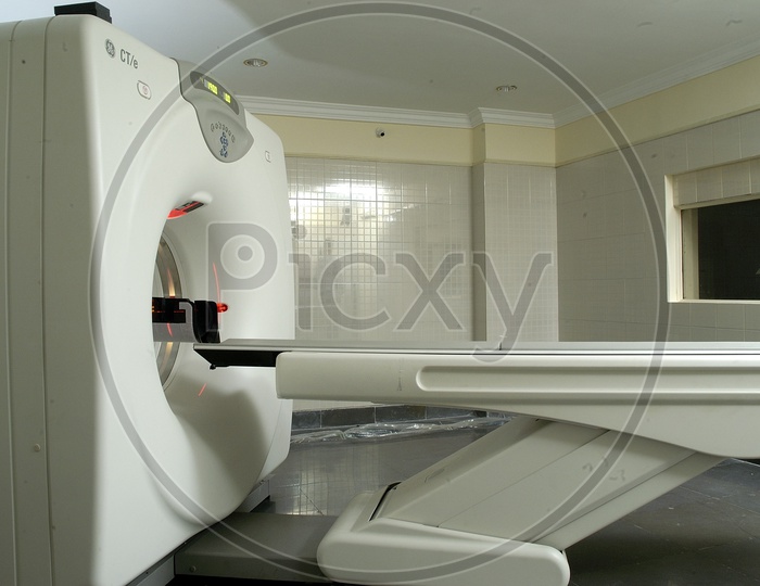 Photograph of CT Scan Machine in Side View