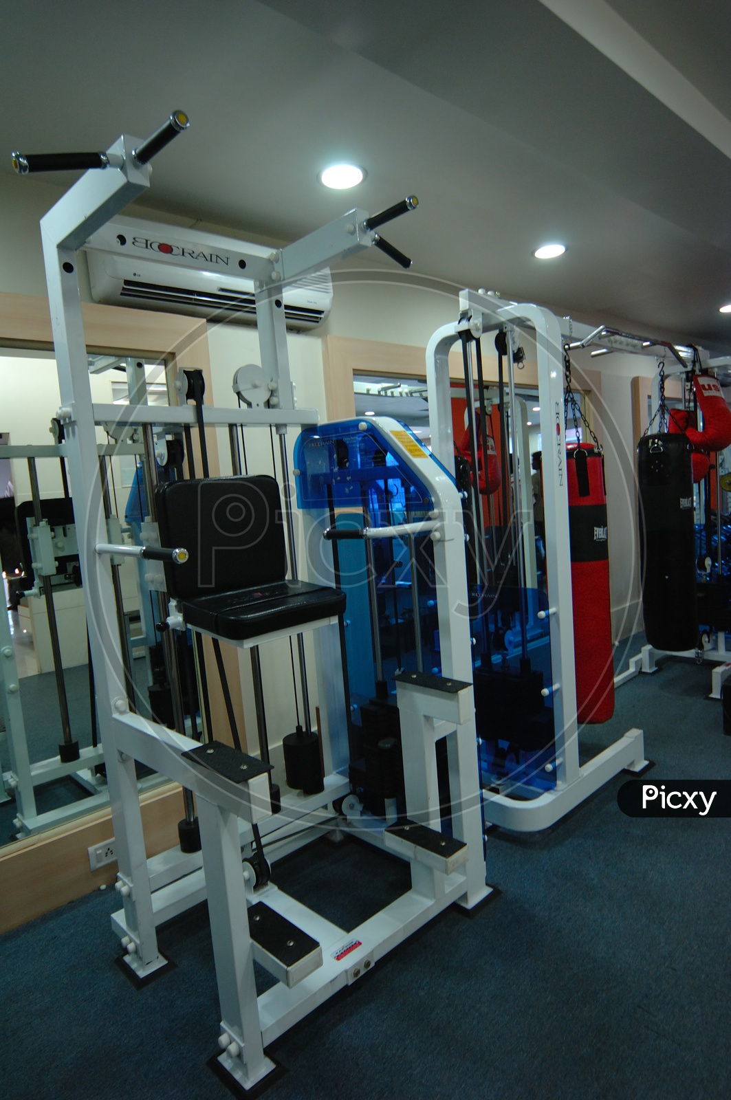 Gym equipment in a gym
