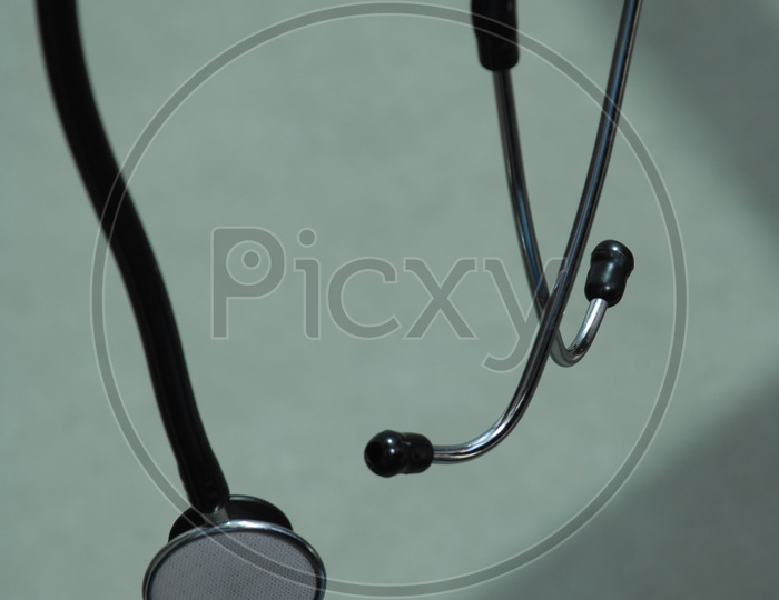 Close up shot of stethoscope