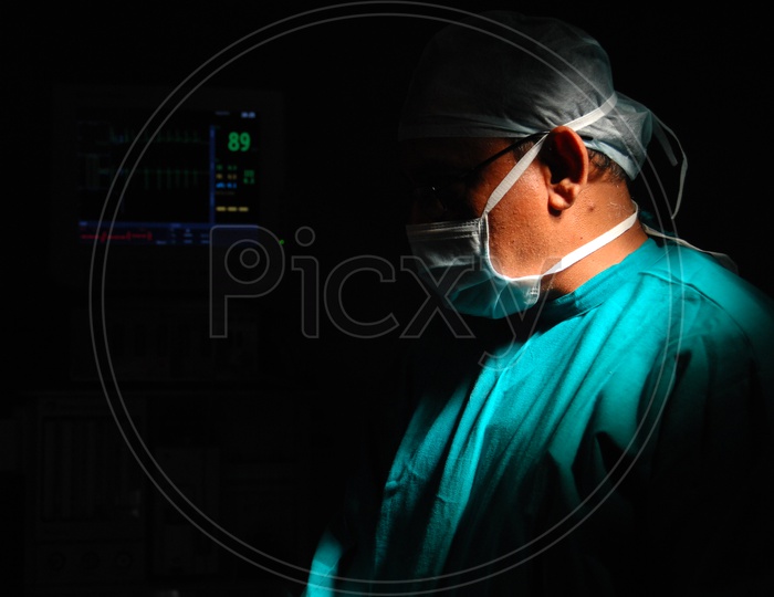 Doctor In a Surgery Room wearing Gowns and Masks