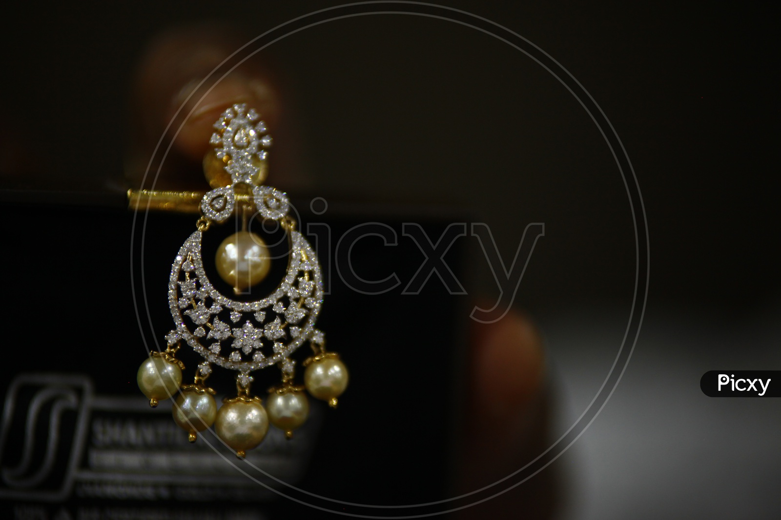 Bridal gold Earrings with pearls - Women Accessories