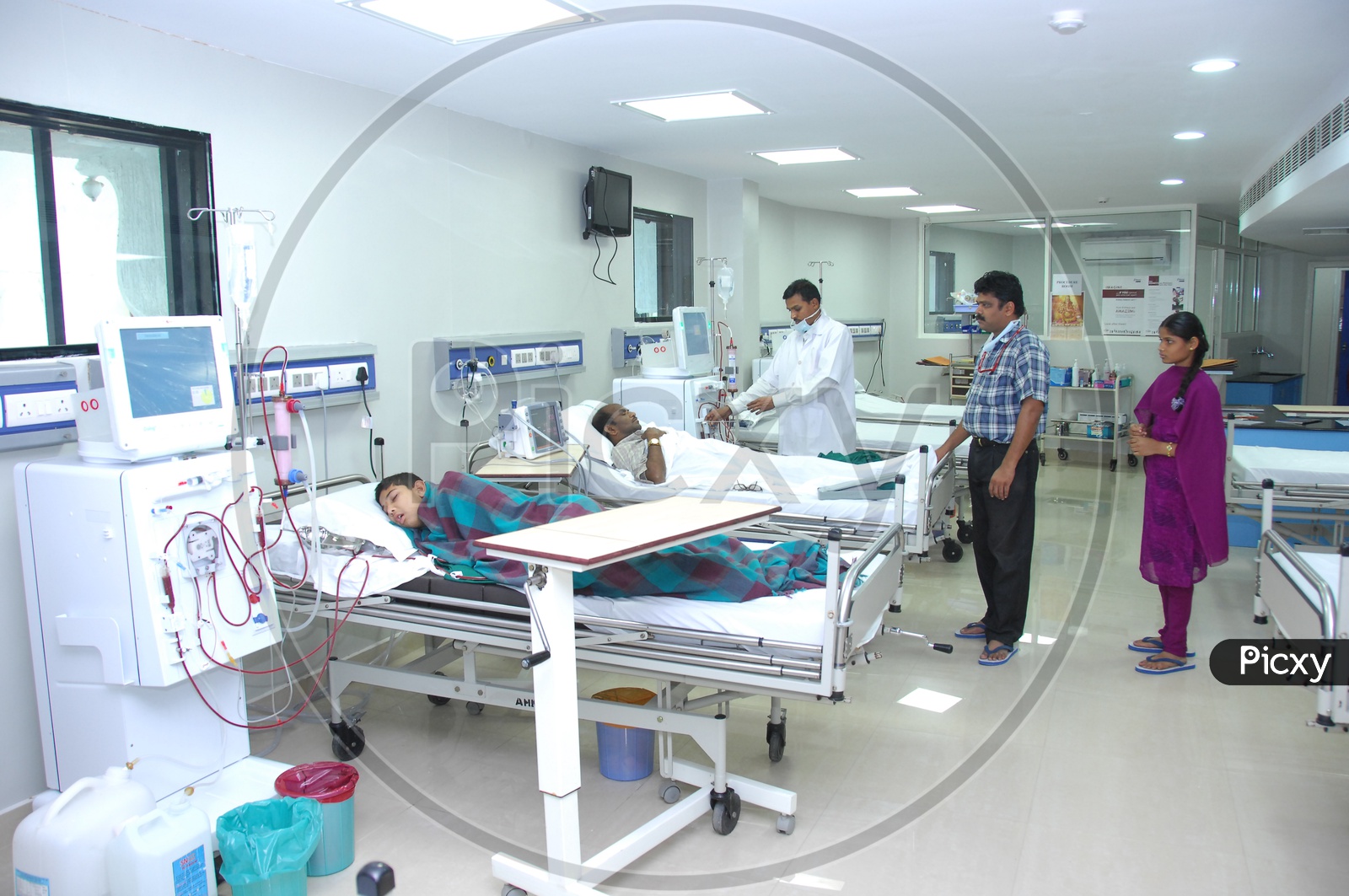 ICU Ward With Patient Beds