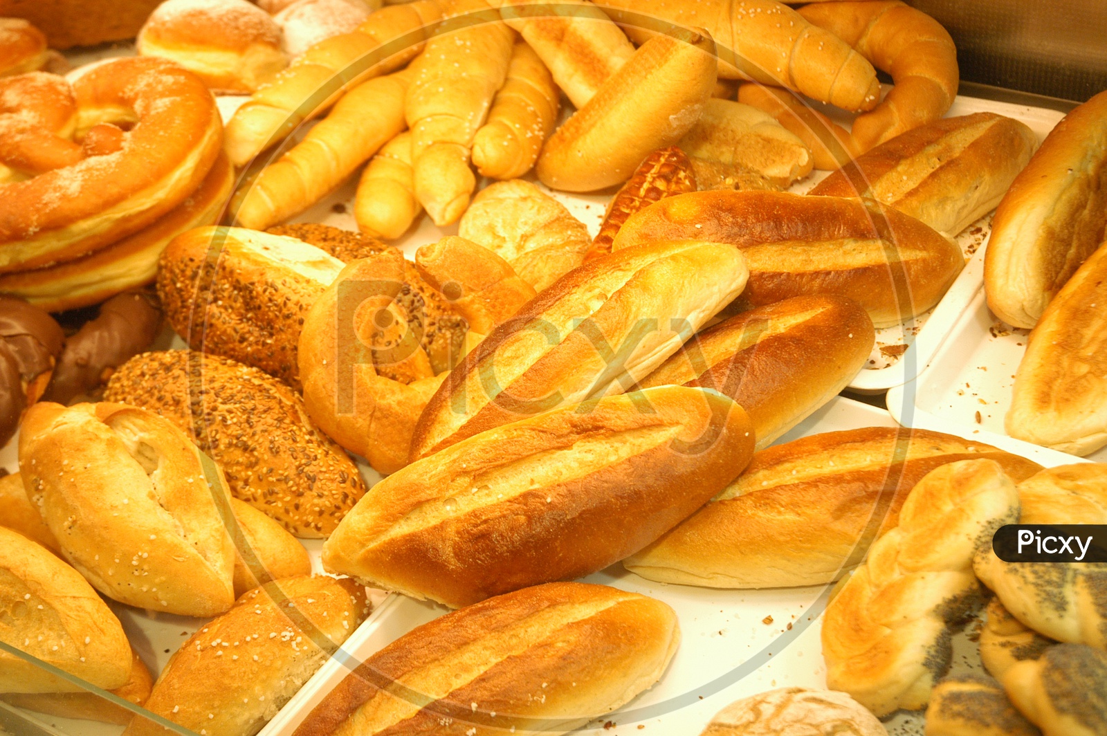 Several types of french breads