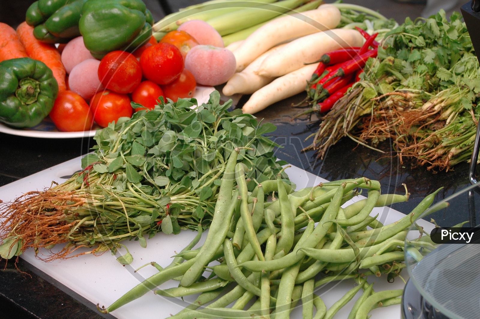 A set of various vegetables
