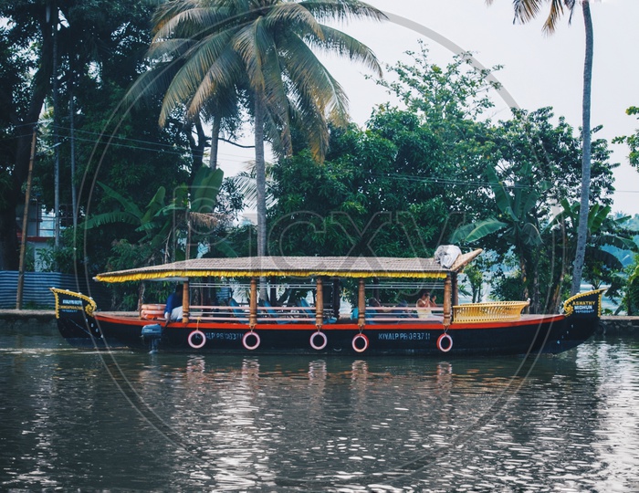 Boat in Backwaters of kerala