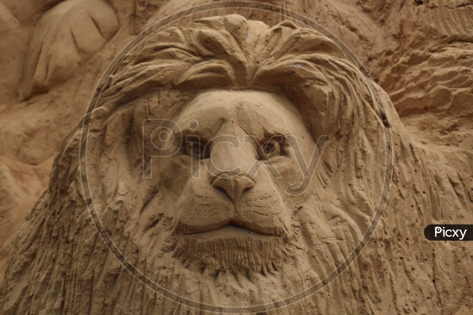Sand Sculpted Lion