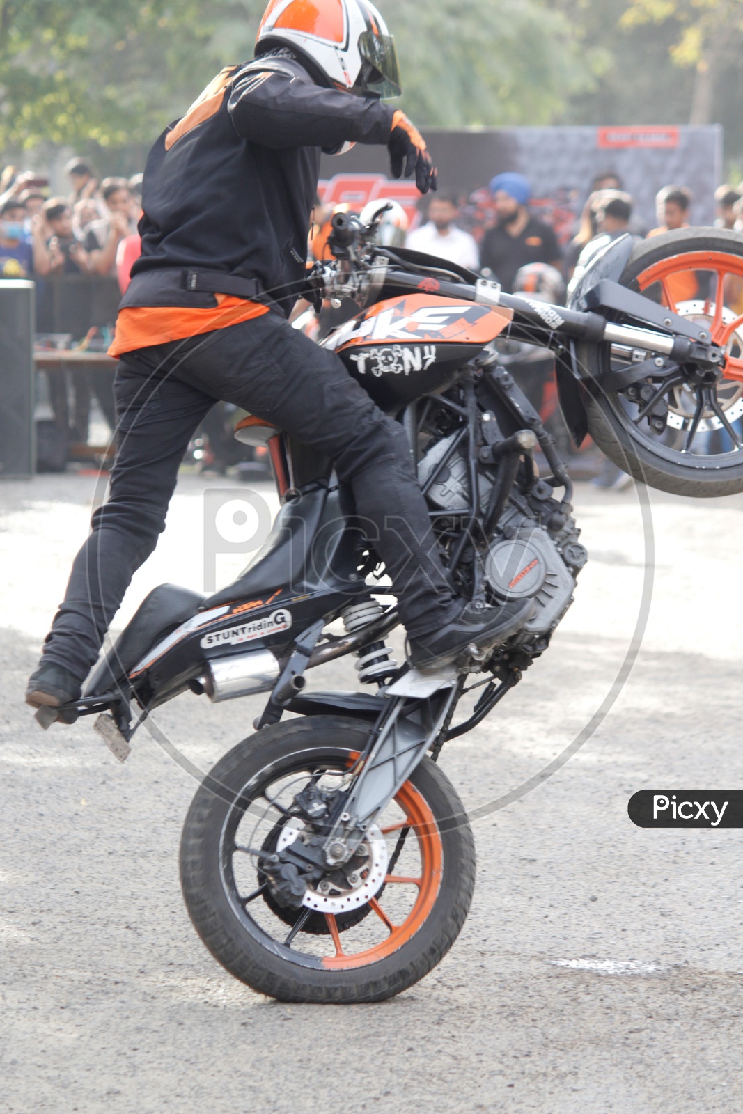 stunts with KTM bike