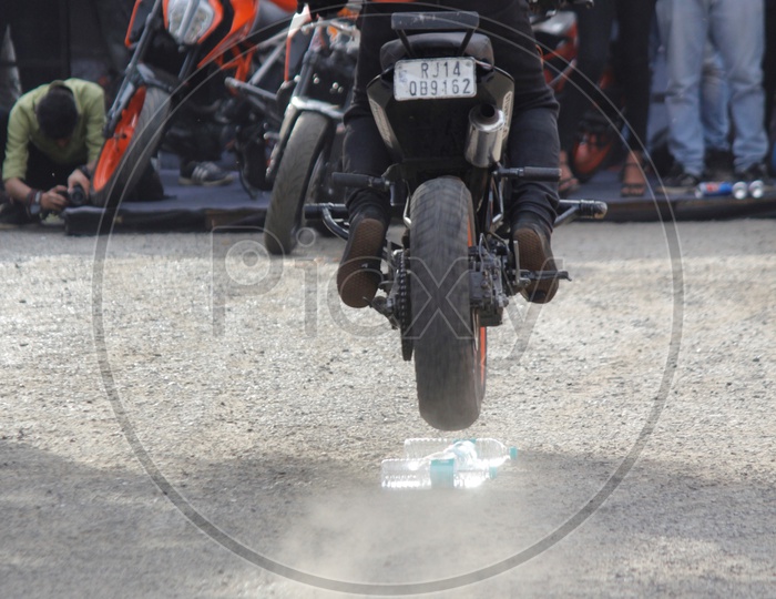 stunts with KTM bike
