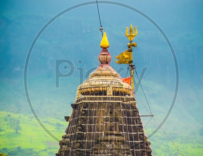Temple Shrine Of Triambakeshwar Closeup