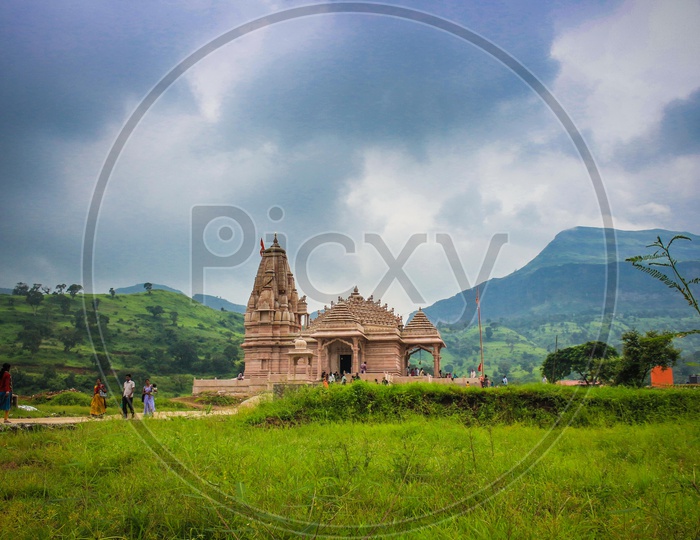 Sai Baba Temple Located in Temple Town of Triambakeshwar With Western Ghats In Background