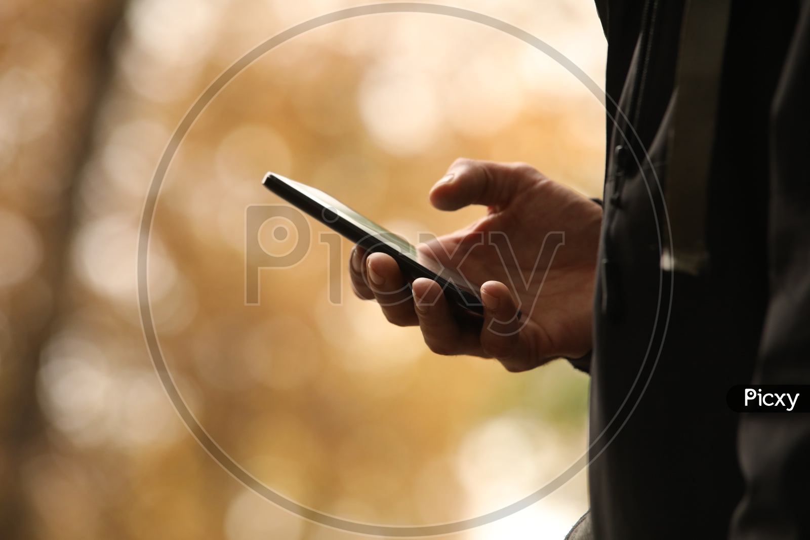 A Man Using mobile  Hands Closeup Shot
