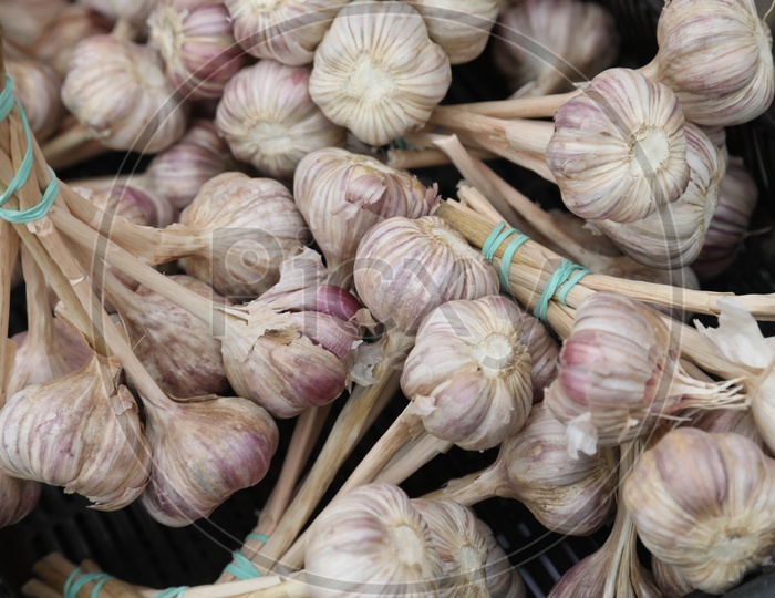 Garlic In a Supermarket Basket