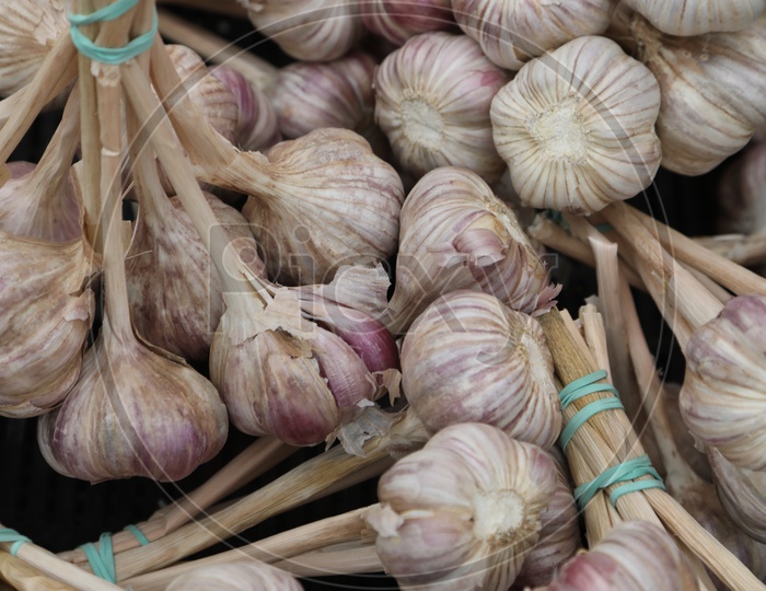 Garlic In a Supermarket Basket