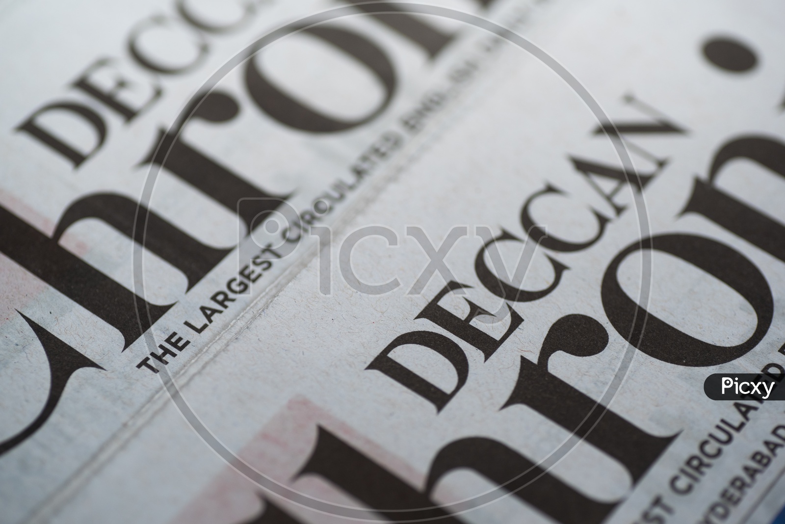 Image Of Indian English Daily Newspaper Deccan Chronicle With Header Fonts Closeup Shot Xl Picxy