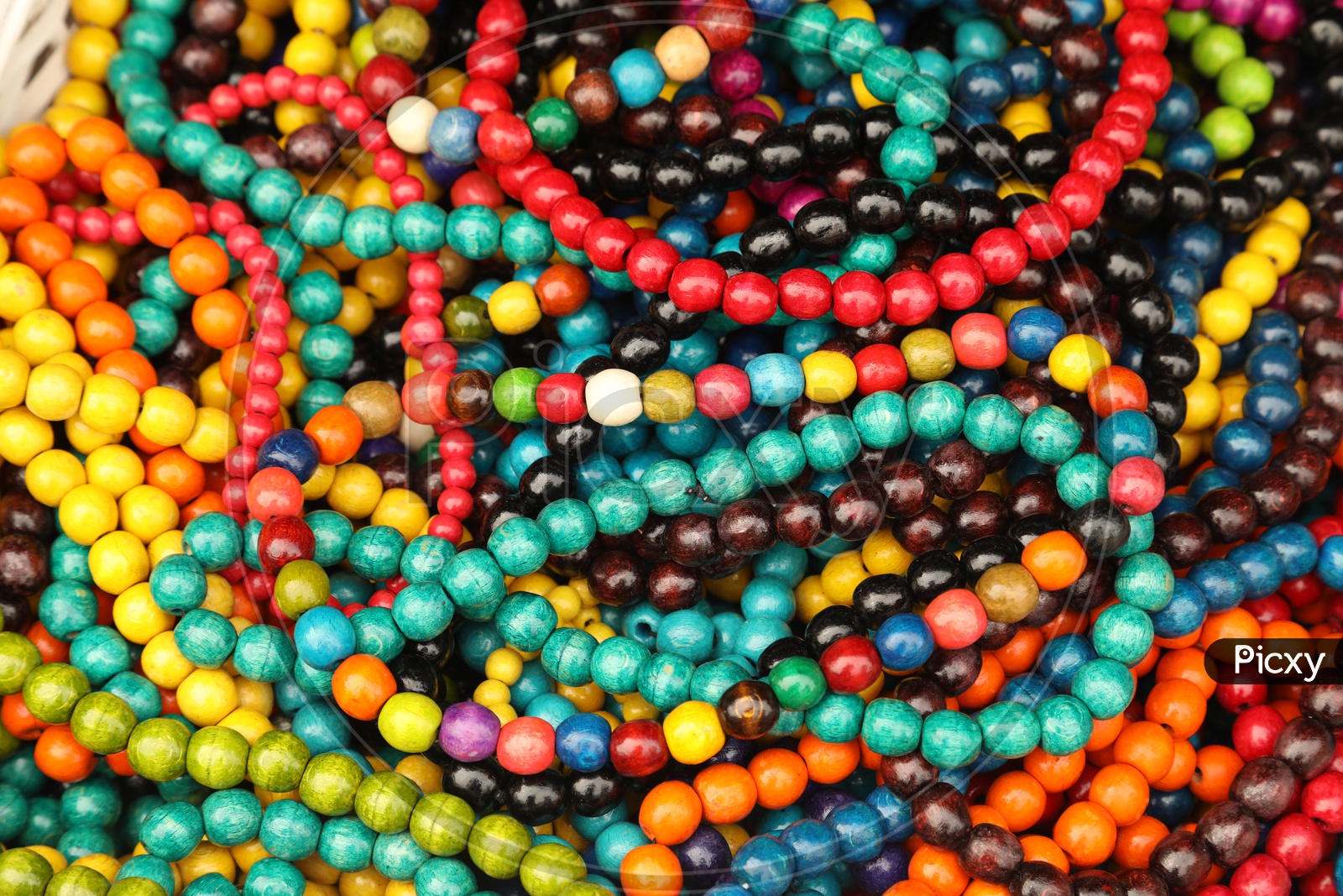 Chains with colourful beads