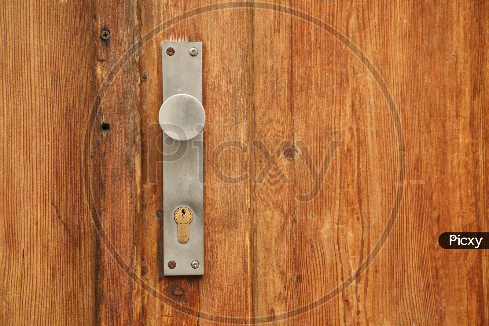 Lock On a Wooden Door