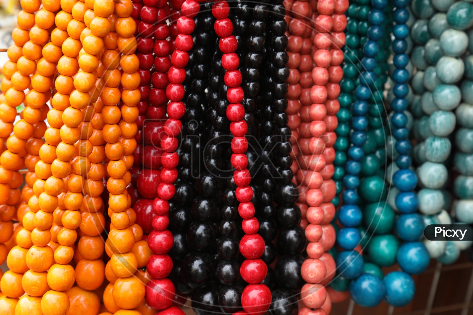 Chains with colourful beads