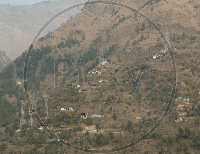 Transmission lines in the hills