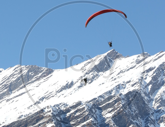 Paragliding in the hills