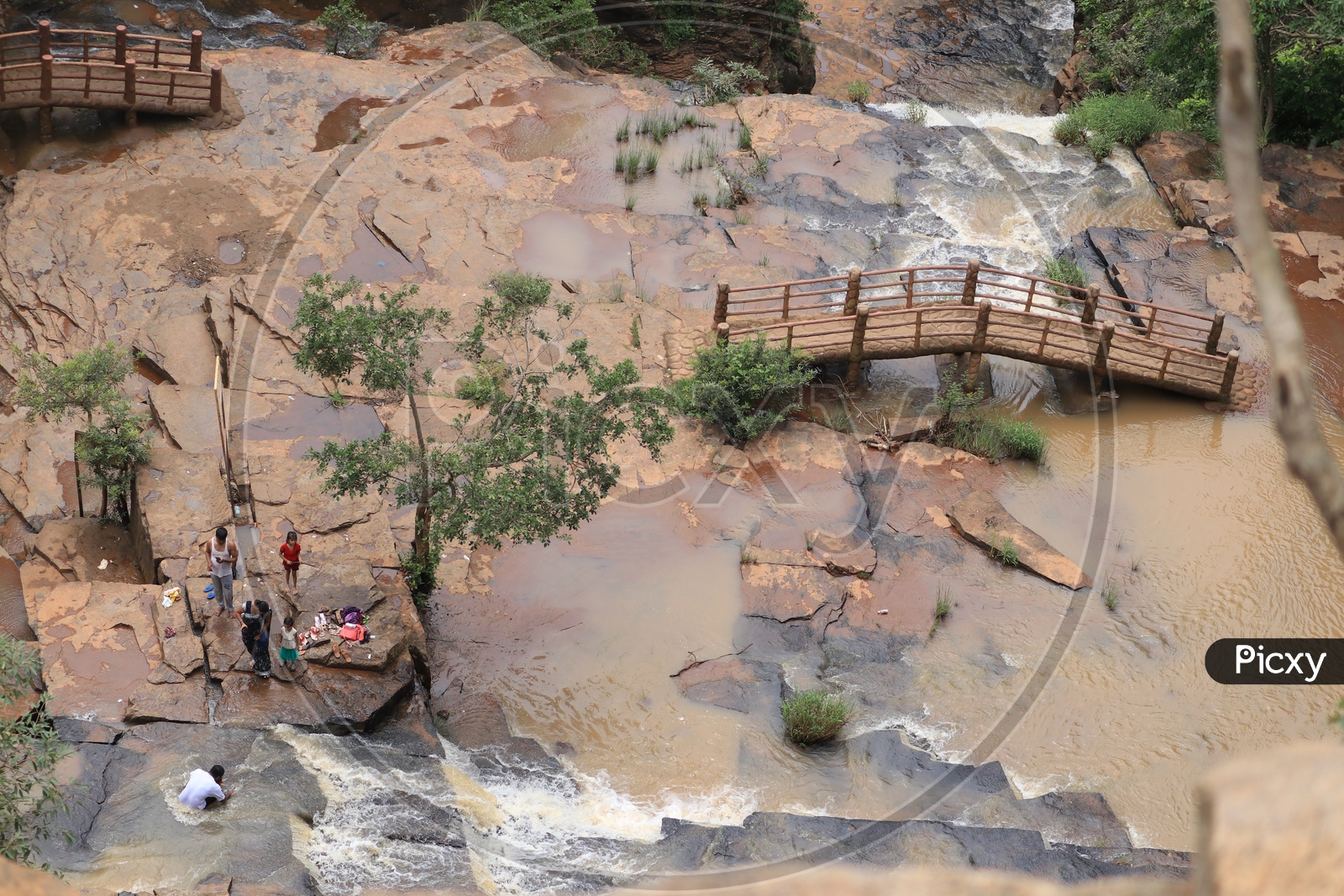 Tourists at Tirathgarh waterfall