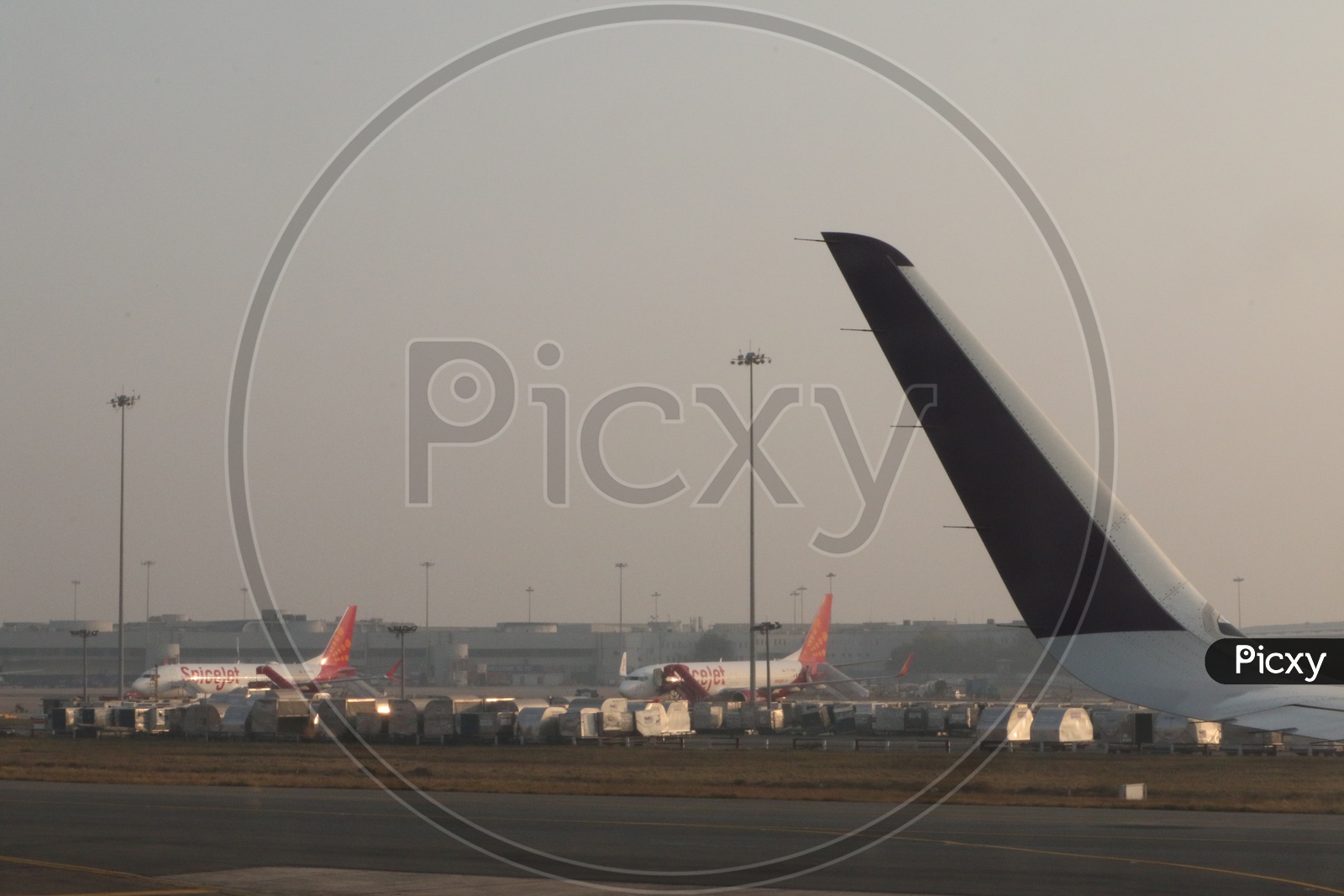 SpiceJet flights waiting on Runway