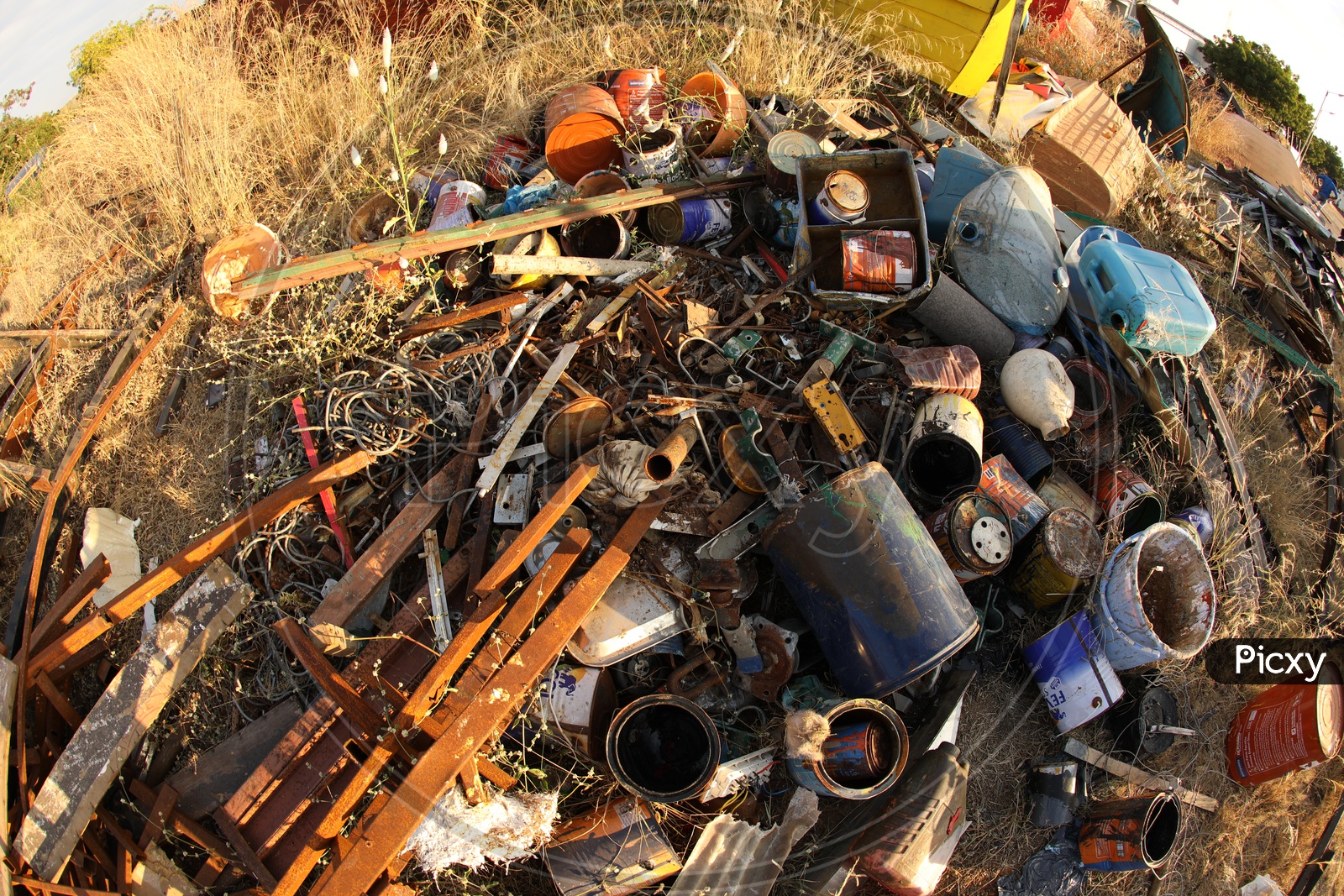 Scrap dump at a dump yard - Iron metals