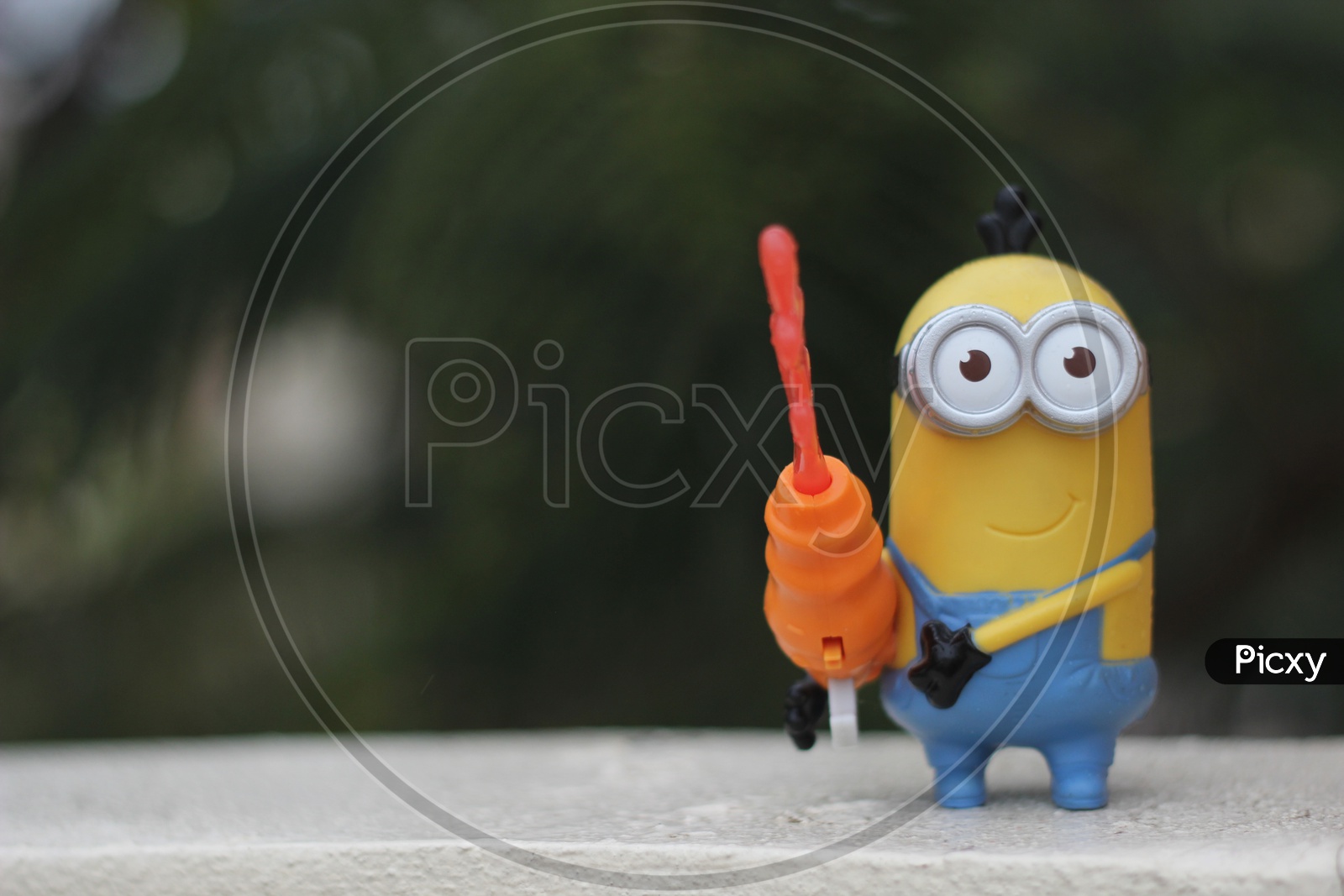 Toy Minion on the terrace