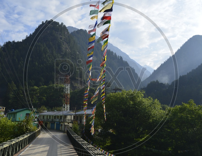 A bridge in the mountains in Uttarakhand