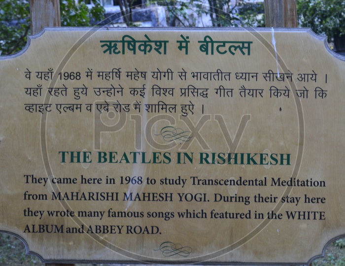 The Beatles in Rishikesh board in Haridwar