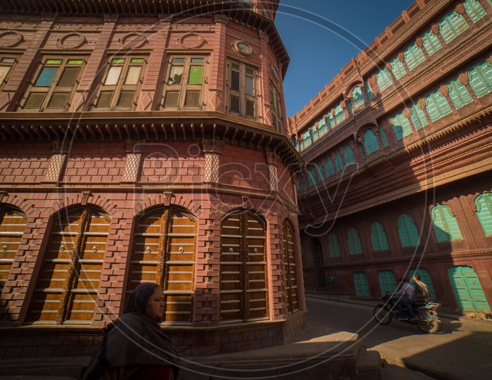 A women and Haveli