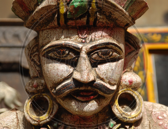 Handicraft statue of a man