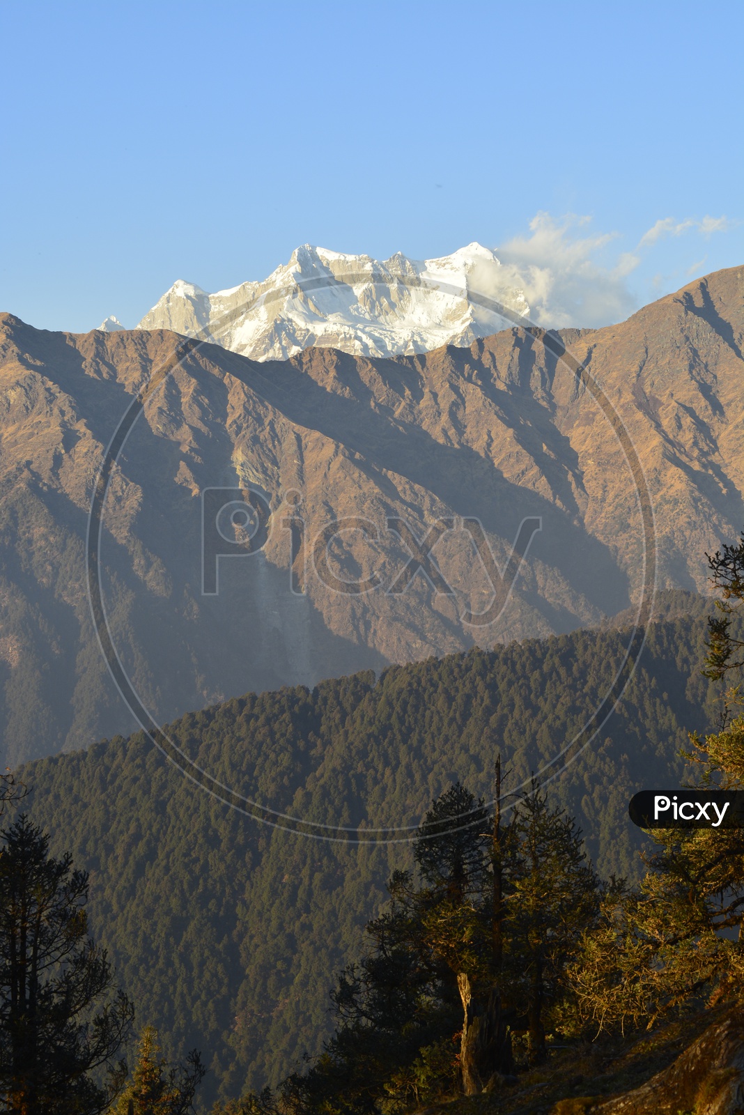 Beautiful Snow Capped Mountains of Chopta