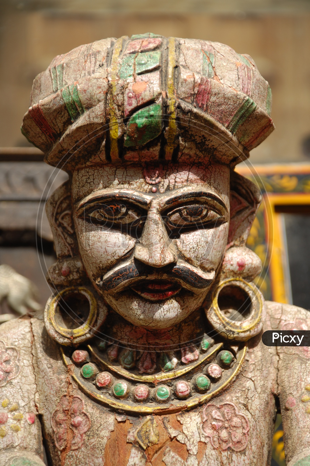 Handicraft statue of a man