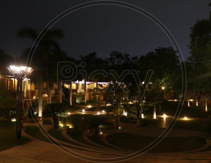 Lawn Area in Golconda Resort & Spa