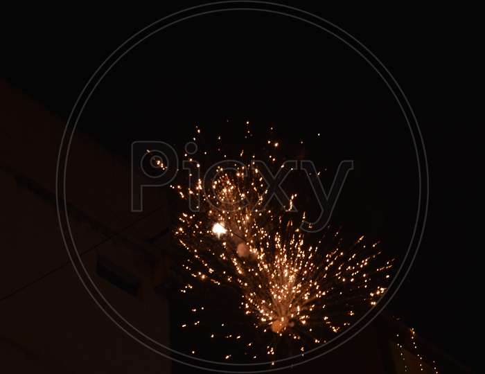 Diwali Crackers on The Streets Of India On a Festival Day