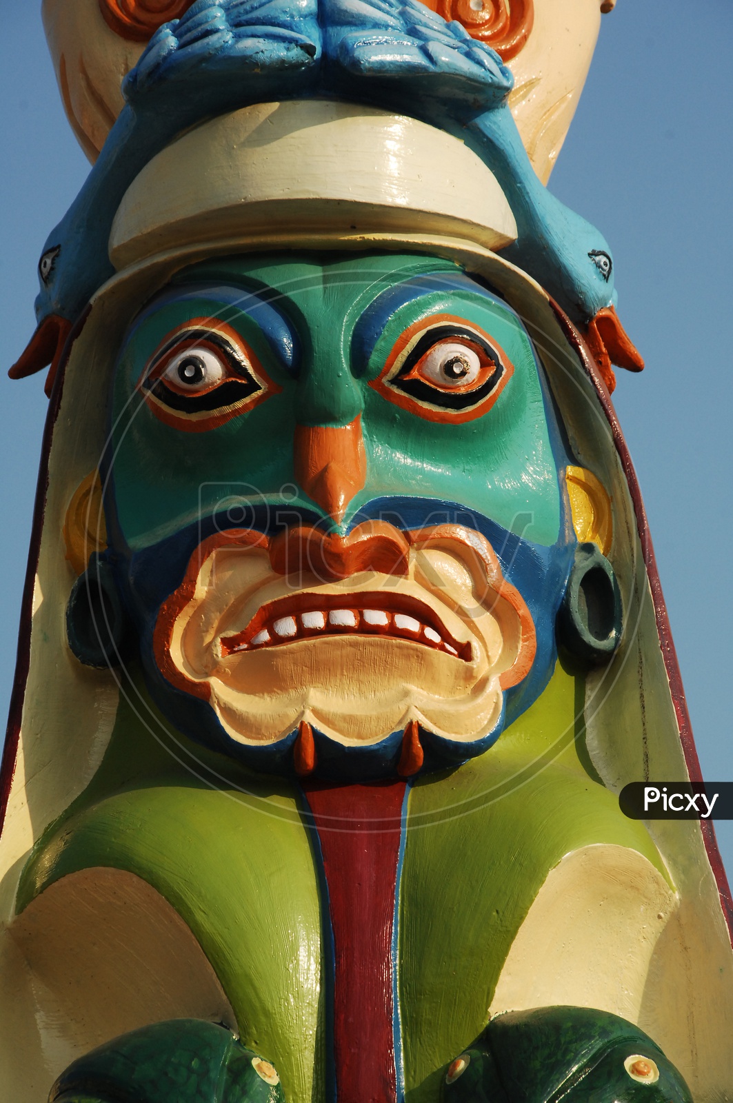 Totem poles Closeup Shot