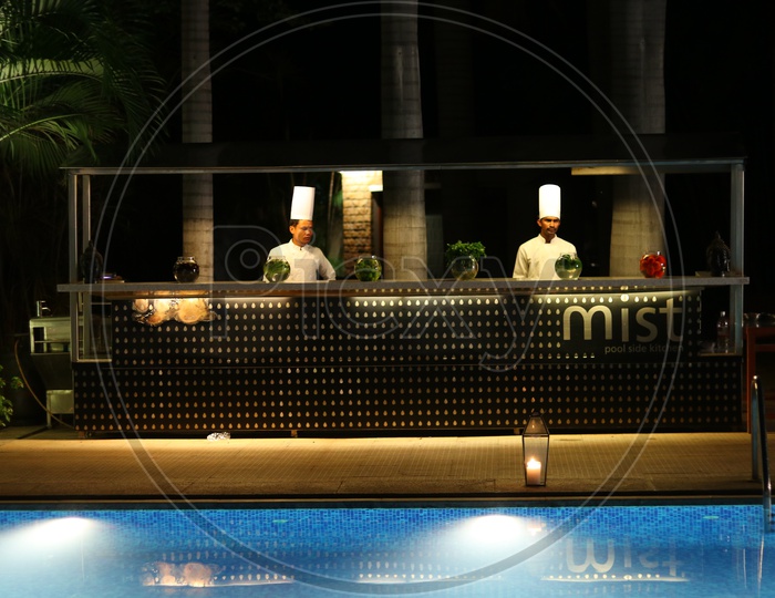 Food Counter at Pool Side in Golconda Resort & Spa