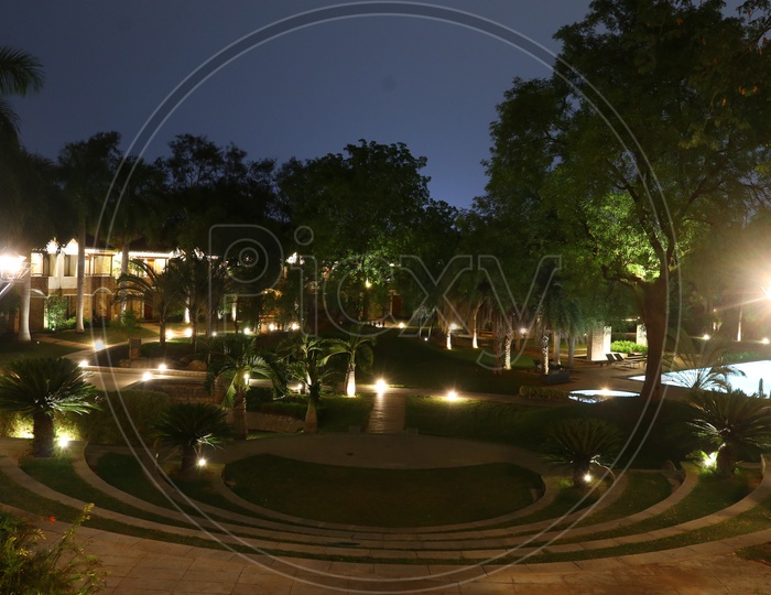 Lawn Area Of Golconda Resort & Spa
