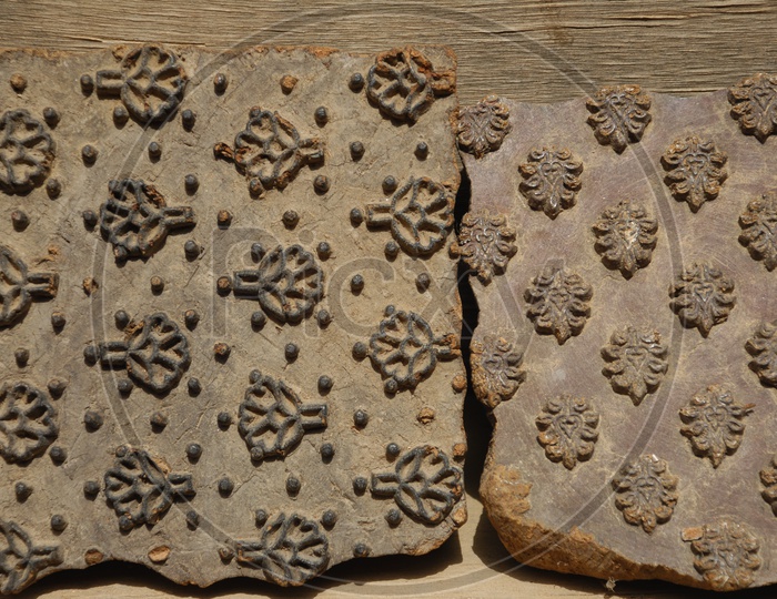 Ancient Printing blocks for designing sarees