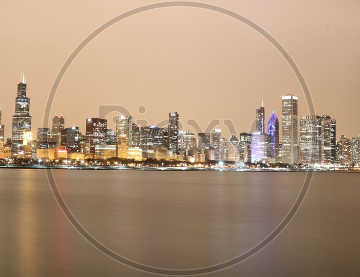 Chicago skyline - Night