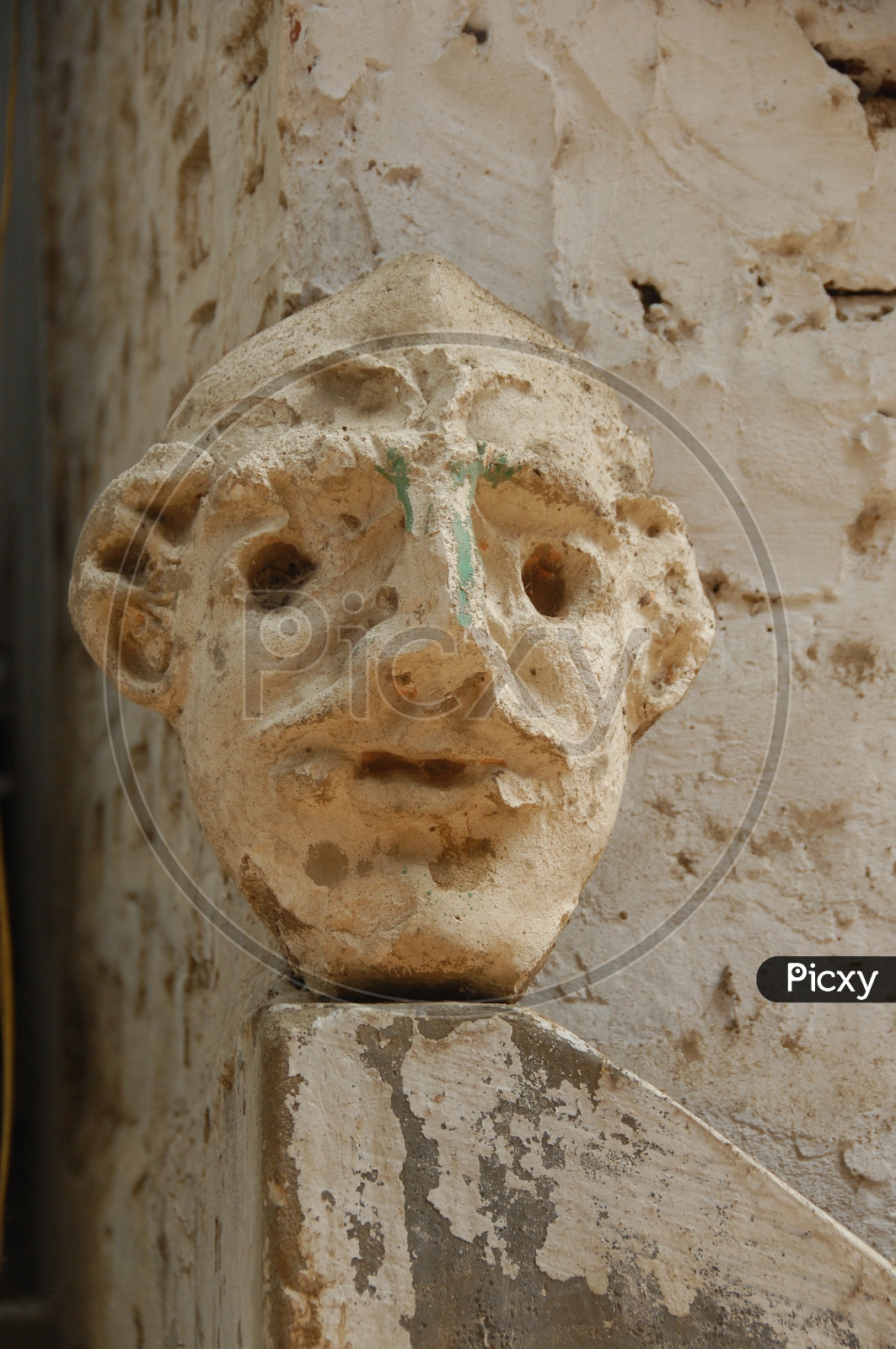 Plaster of Paris subjected facial feature