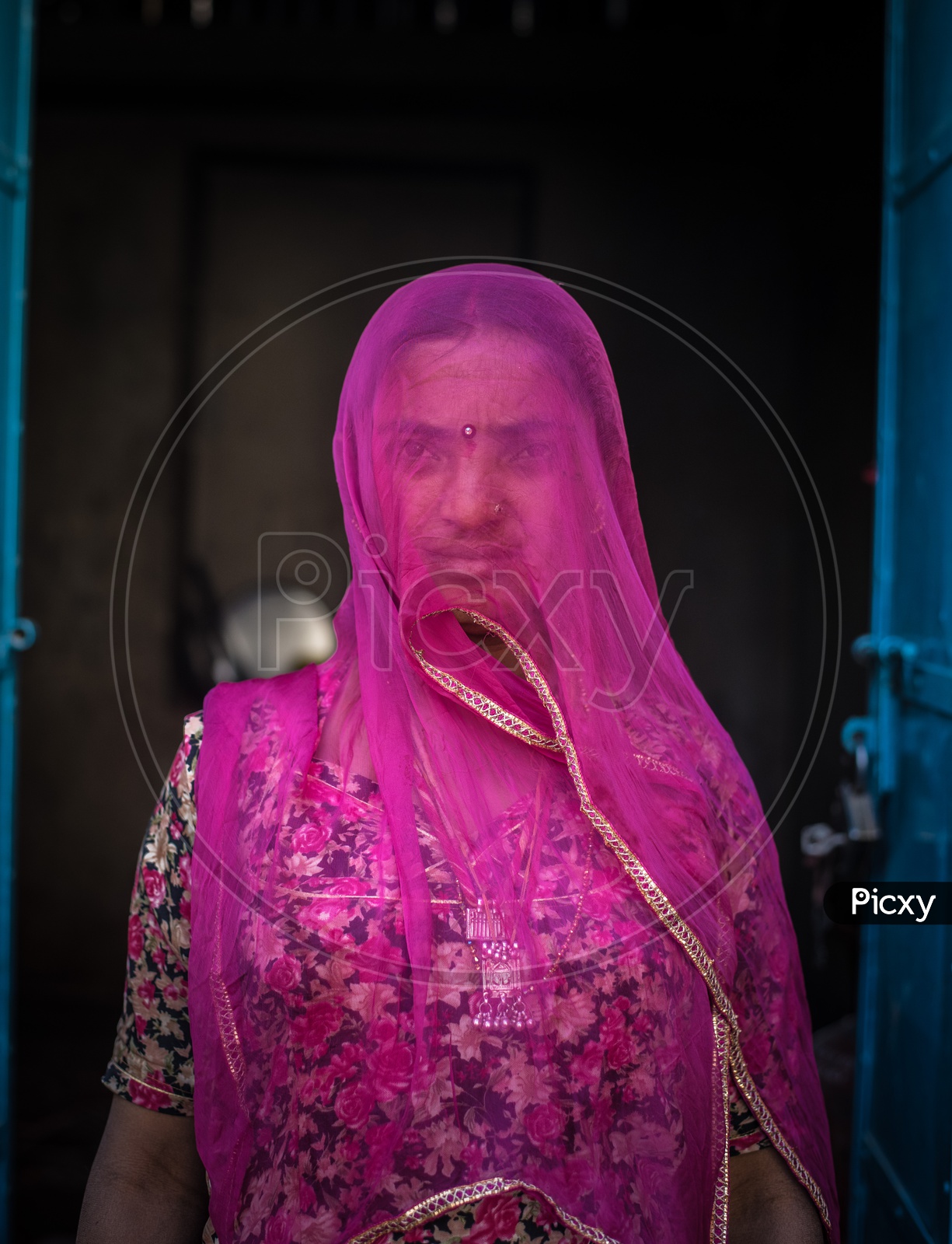 Full Portrait  of rajasthani woman
