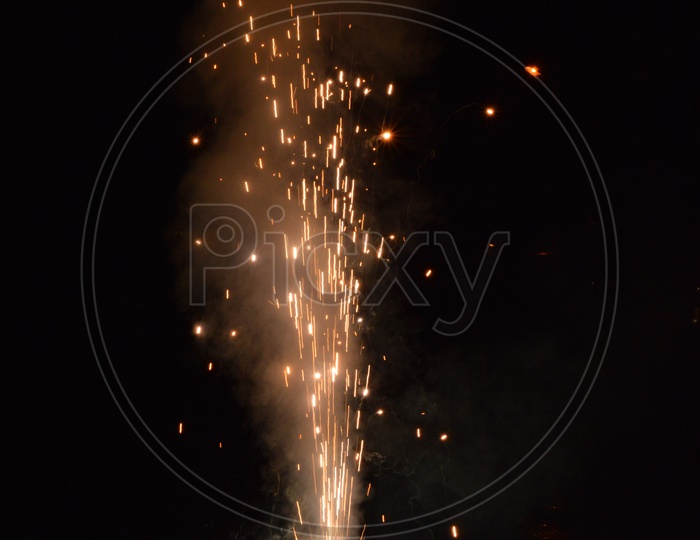 Diwali Crackers on The Streets Of India On a Festival Day